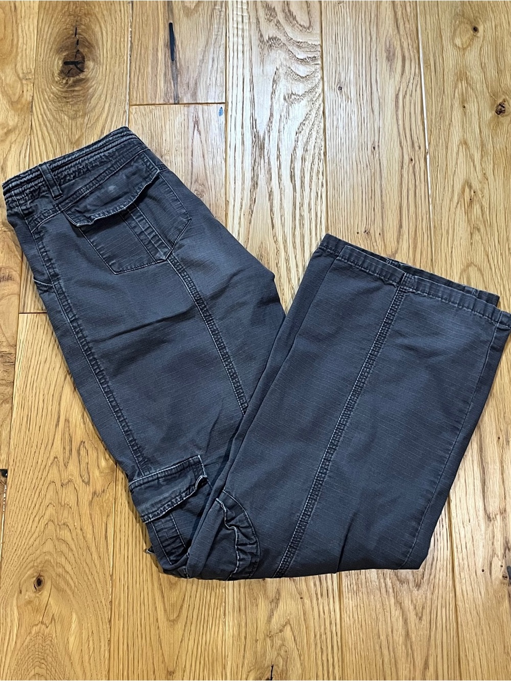 Brandy Melville Grey Kim Cargo Pants, Cotton, Women's One Size.